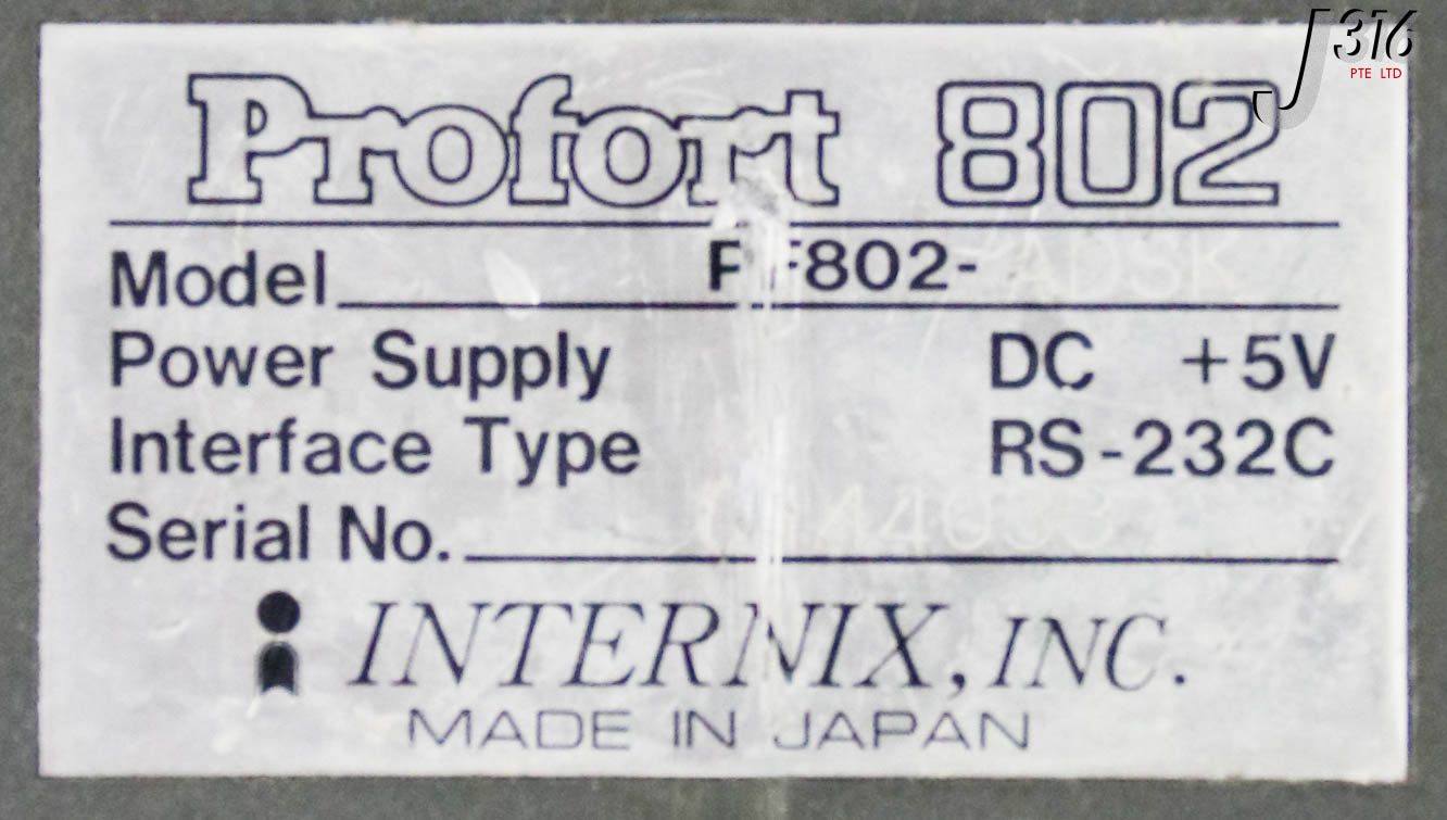 34160 INTERNIX PORTABLE TERMINAL, PROFORT 802 PF802-ADSK | eBay